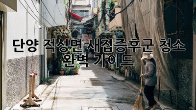 단양 적성면 새집증후군 청소 완벽 가이드